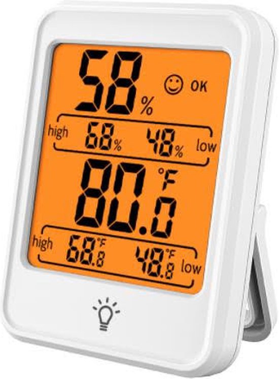 Digitale Binnenthermometer Inclusief Vochtigheidsmeter - Wit