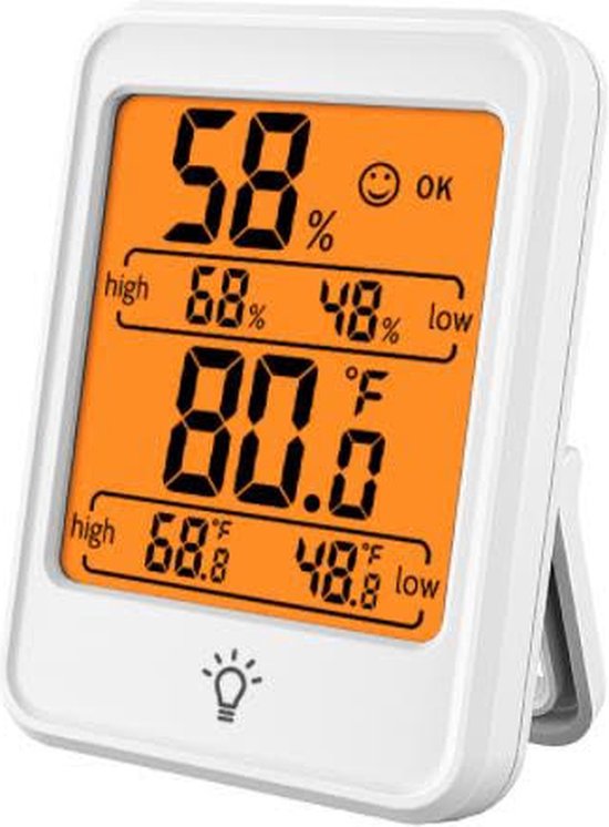 Digitale Binnenthermometer Inclusief Vochtigheidsmeter - Wit