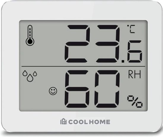 CoolHome HM 2101 - Thermometer -  Hygrometer - Thermo/Hygrometer - Wit Design
