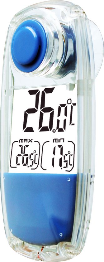 POWERplus Parrot Digitale LCD Solar Thermometer voor binnen en buiten gebruik | Uniek doorschijnend display | thermometer op zonne-energie