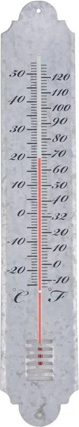 Thermometer 50 cm - Oud zink