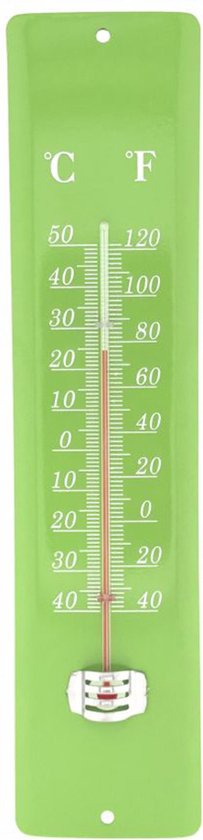 Thermometer metaal 30 cm - buiten en binnen