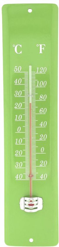 Thermometer metaal 30 cm - buiten en binnen