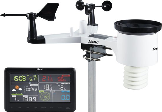 Alecto WS-5500 - Professioneel WiFi Weerstation - Weather Underground koppeling - 8-in-1