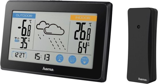 Hama Weerstation Touch Zwart