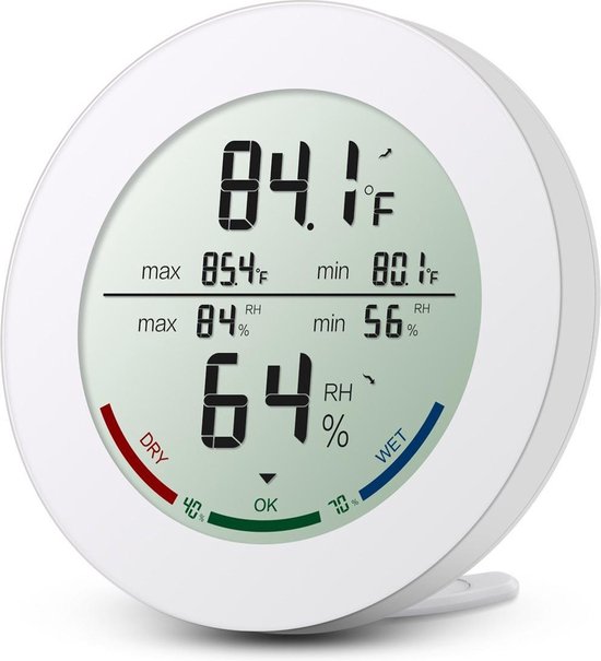 ORIA Digitale Thermometer/Hygrometer voor binnen - Wit