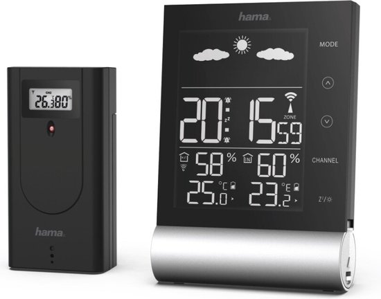 Hama Weerstation Black Line Zwart