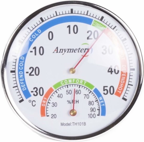 Benson Wand Analoge Thermo - en Hygrometer