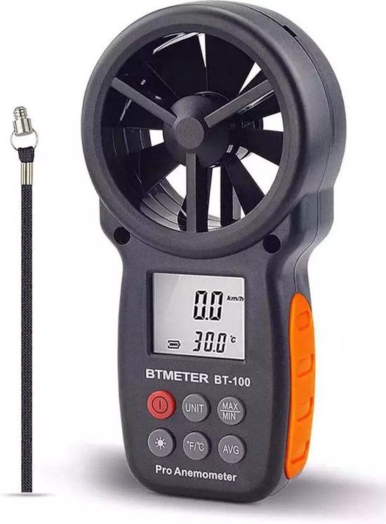 Windmeter Digitaal - Anemometer - Windsnelheidsmeter - Draagbaar