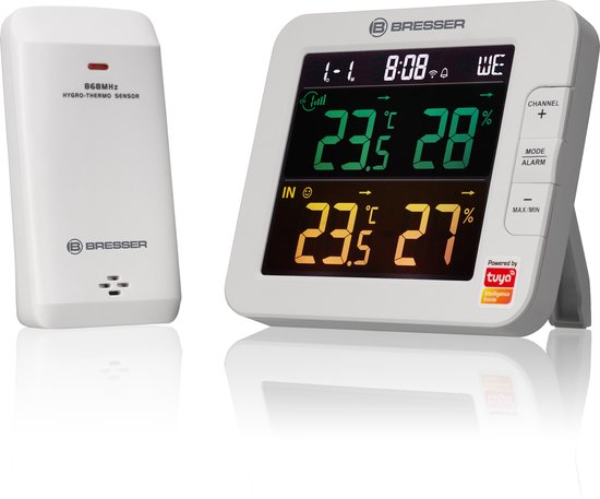 Bresser Weerstation Tuya Smart Home 7 - Thermo- en Hygrometer - Compatible met Tuya Smart App - Meet de Luchtkwaliteit