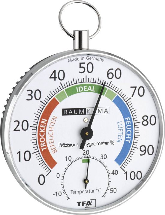 TFA Dostmann 45.2027 Thermo- en hygrometer Zilver