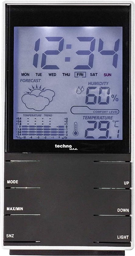 Digitale thermometer / hygrometer weerstation - Technoline WS 9120