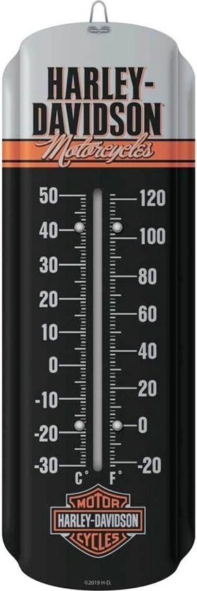 Harley-Davidson Retro Motorcycles Metalen Thermometer 10 x 30 cm