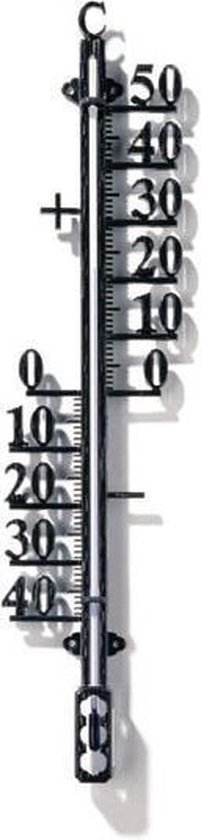 Nature Profielthermometer - Thermometer - 1x6x25 cm Zwart