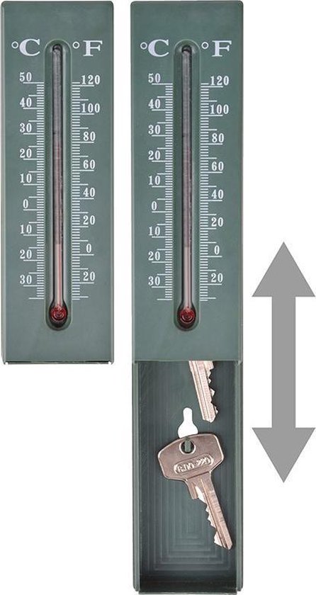 Buiten thermometer met verstop vakje voor sleutel