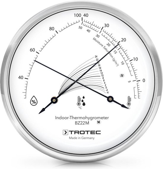 TROTEC Thermo hygrometer (Design) BZ22M analoog