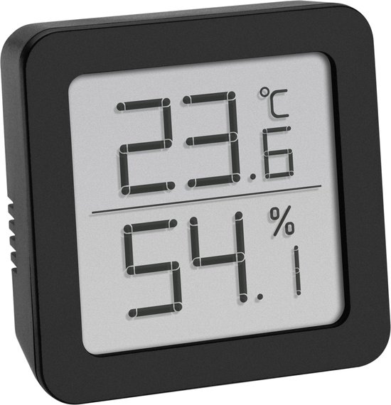 TFA Dostmann Thermo- en hygrometer Zwart