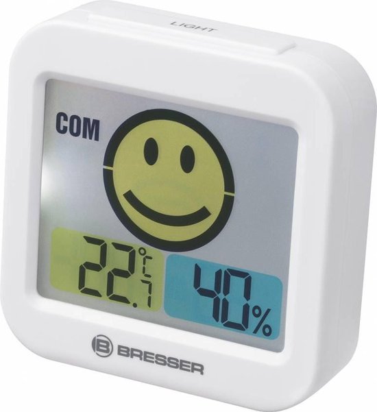 Thermo- en hygrometer Temeo Smile Wit