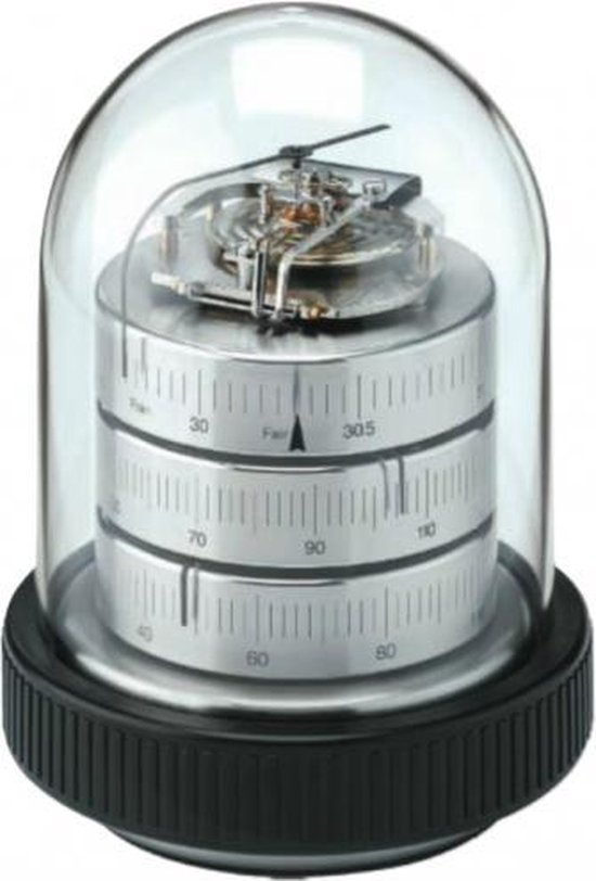 Barigo 3031.1 weerstation - chroom - barometer thermometer hygrometer - hoogte 11,5 cm