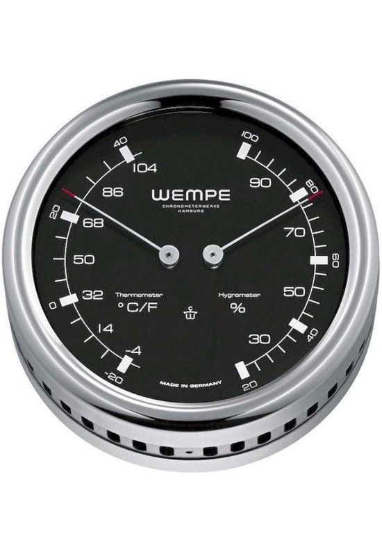 WEMPE PILOT III Thermometer Hygrometer Combinatie Ø100mm