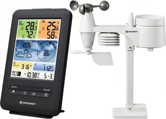 Bresser Weerstation - WIFI 5-in-1 Weerstation incl. Wind- en Barometer
