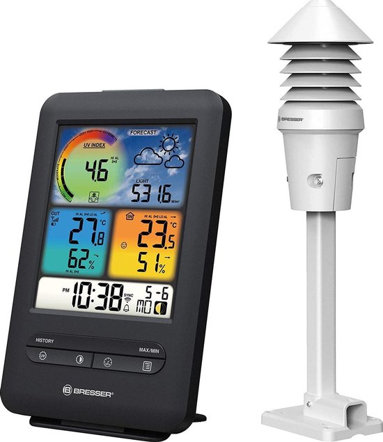 Bresser Weerstation 4-in-1 incl. Wifi en UV- en Lichtmeter