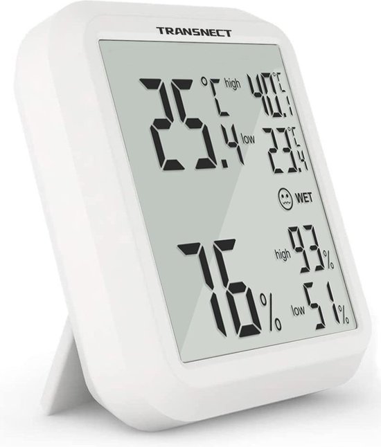 Thermometer Hygrometer binnen - hoge nauwkeurigheid - luchtvochtigheidsmeter - Gegevensgeschiedenis binnen 24 uur - weerstation