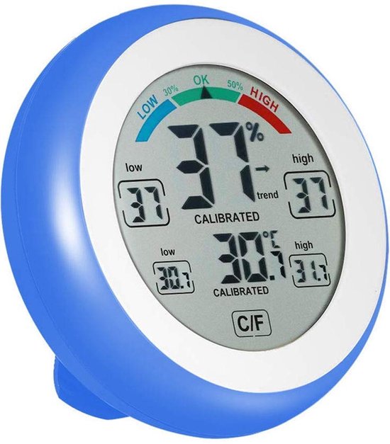 Thermometer en Hygrometer Binnen – Digitaal – Blauw