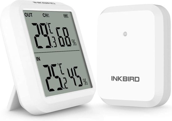 Inkbird ITH-20R Thermometer Hygrometer met 3 Radiozenders, Radio-Weerstation Ideaal voor Terrarium Reptielen