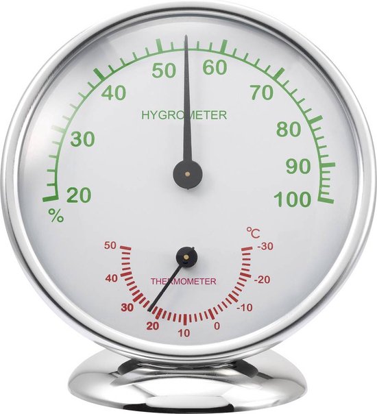 Renkforce 6510 Alu Thermo- en hygrometer Aluminium