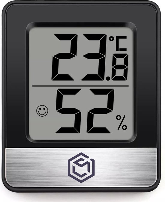 Ease Electronicz Hygrometer - Luchtvochtigheidsmeter - Digitaal Weerstation - Vochtigheidsmeter - Thermometer voor Binnen - Inclusief batterij