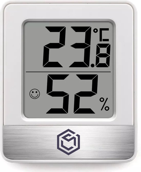 Ease Electronicz Hygrometer - Luchtvochtigheidsmeter - Digitaal Weerstation - Vochtigheidsmeter - Thermometer voor Binnen - Inclusief batterij