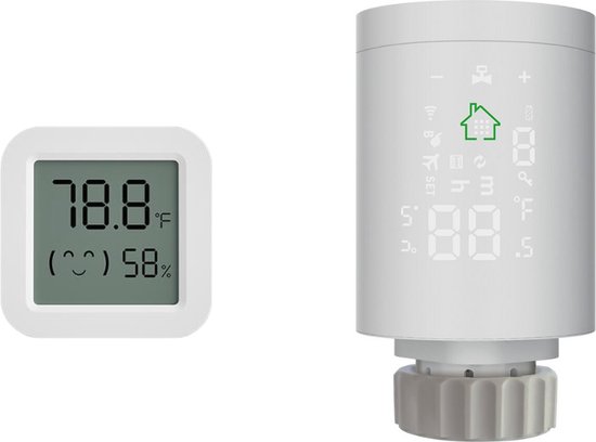 AFINTEK Smart Radiatorknop + Smart Life Bluetooth Thermometer & Hygrometer