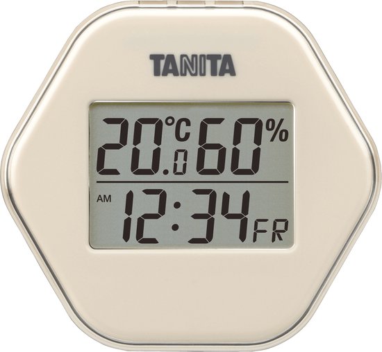 TANITA TT-573 Compacte hygrometer - temperatuurmeter - magneet - klok - Japanse nauwkeurigheid technologie