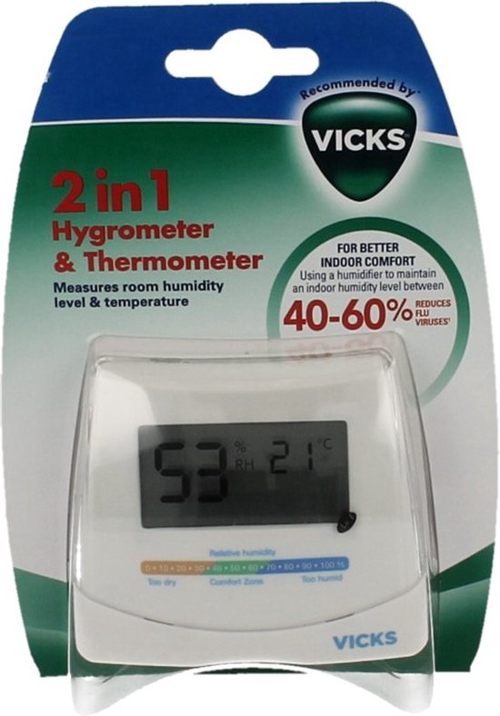 Vicks - Hygrometer en Thermometer - Wit