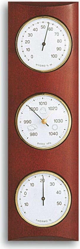 TFA-Dostmann 20.1028.04 digitale weerstation Hout