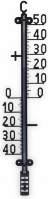 Nampook Tuinthermometer - 41 cm Hoog - Temperatuur van -40 tot + 50 Graden - Zwart