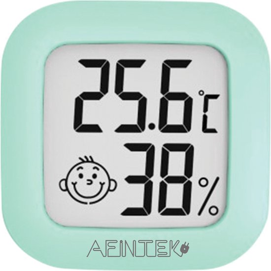 Thermometer & Hygrometer - Temperatuur en Luchtvochtigheid Meten - Mint Groen