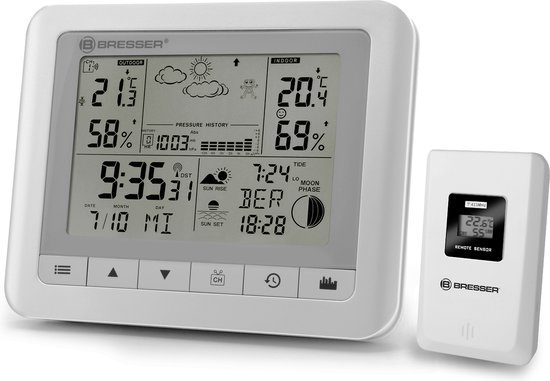 Bresser Weerstation - ClimaTrend WFS - Incl. Buitensensor - Wit