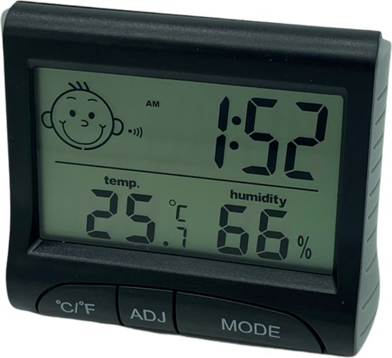 Hygrometer - Weerstation - Luchtvochtigheidsmeter - Thermometer Voor Binnen - Incl. Plakstrip